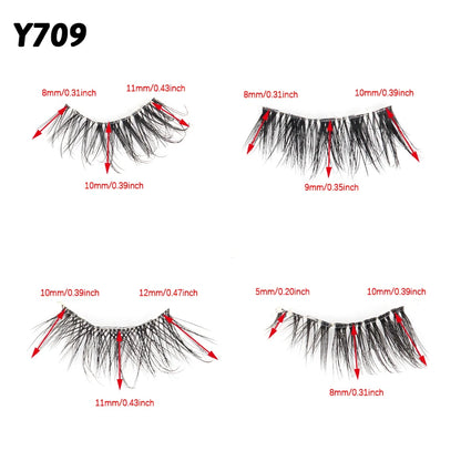 YSDO Half Eye Lashes False Eyelashes Natural Faux Mink