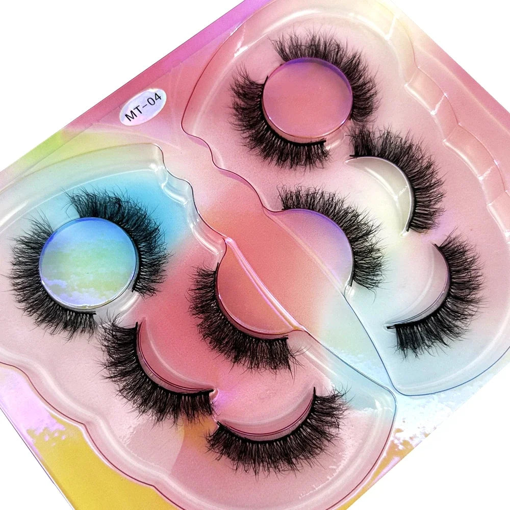 Mink Lashes Natural Long Full Strip Short False Eyelashes