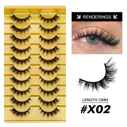 Lasvirey Cat Eye Lashes Fluffy Thick Mink Lashes Soft