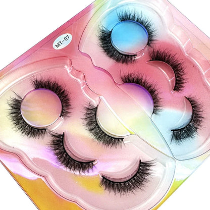 Mink Lashes Natural Long Full Strip Short False Eyelashes