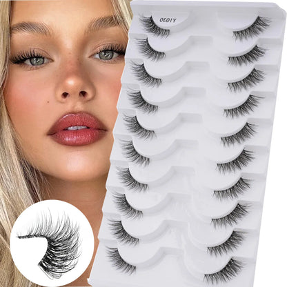 YSDO Half Lashes False Mink Eyelashes Natural Soft Cat Eye