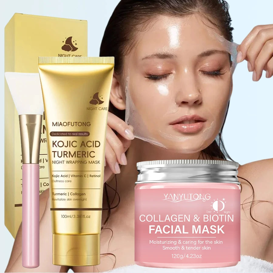 Collagen Peel Mask Biotin Collagen Wrap Mask Day and Night
