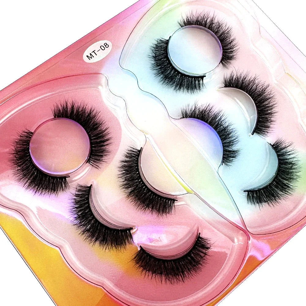 Mink Lashes Natural Long Full Strip Short False Eyelashes