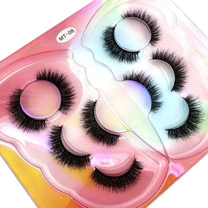 Mink Lashes Natural Long Full Strip Short False Eyelashes