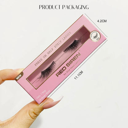Self Adhesive Eyelashes Wide Glue Strip Press On Half Lashes