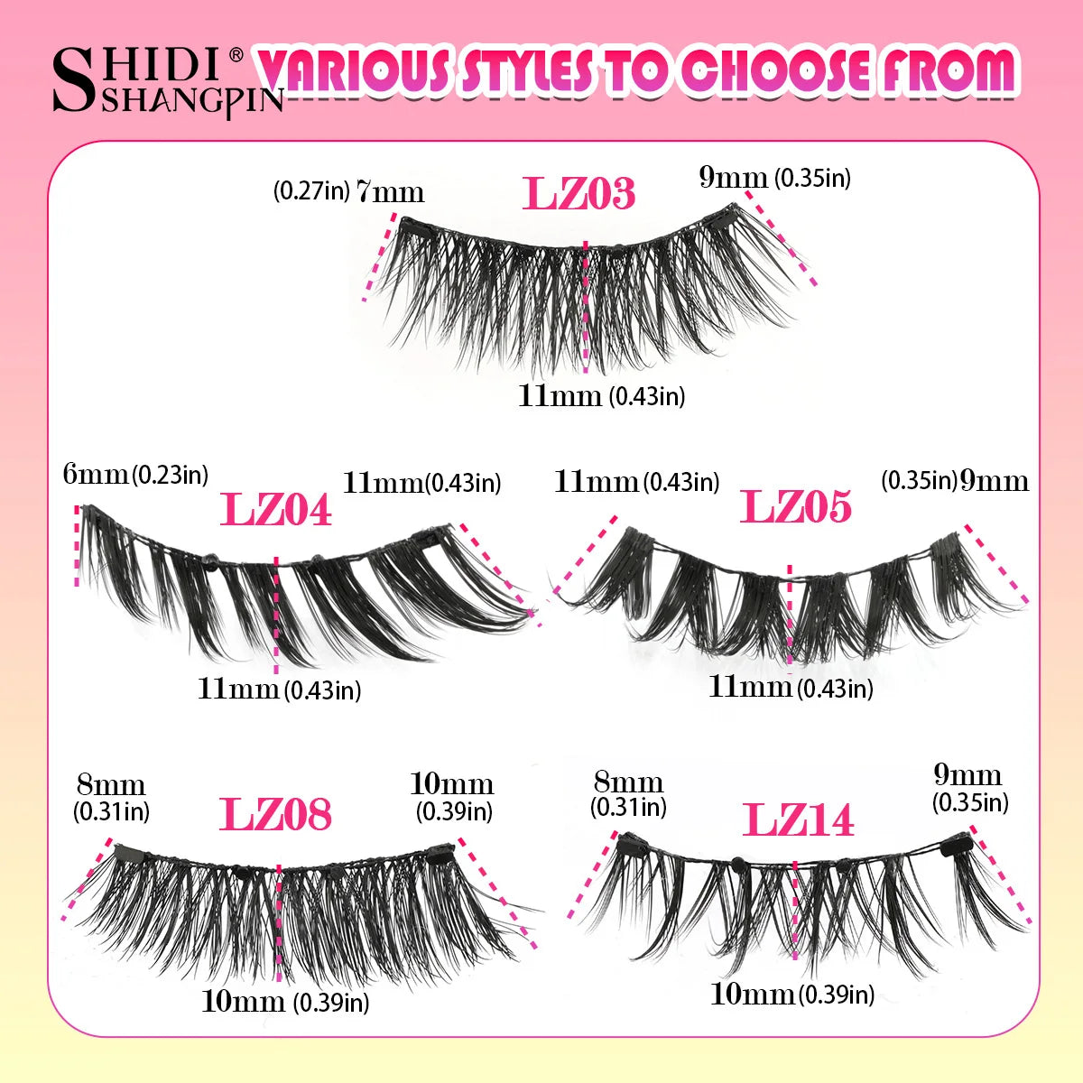 Fluffy Mink Magnetic Lashes Kit - 1 Pair Winged Anime