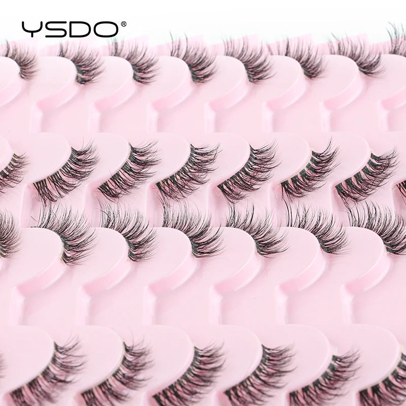 YSDO Half Eye Lashes False Eyelashes Natural Faux Mink