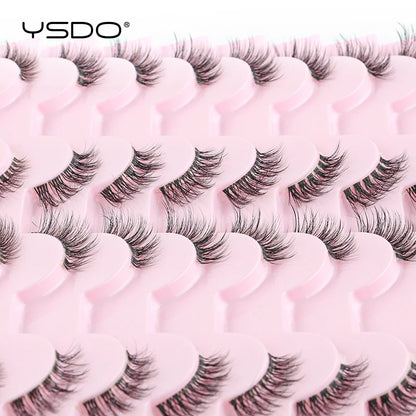 YSDO Half Eye Lashes False Eyelashes Natural Faux Mink