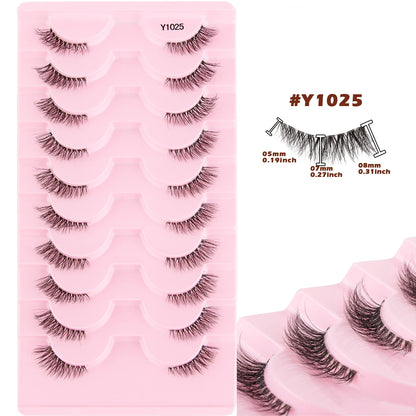 YSDO Half Lashes False Mink Eyelashes Natural Soft Cat Eye