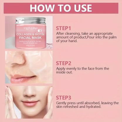 Collagen Peel Mask Biotin Collagen Wrap Mask Day and Night