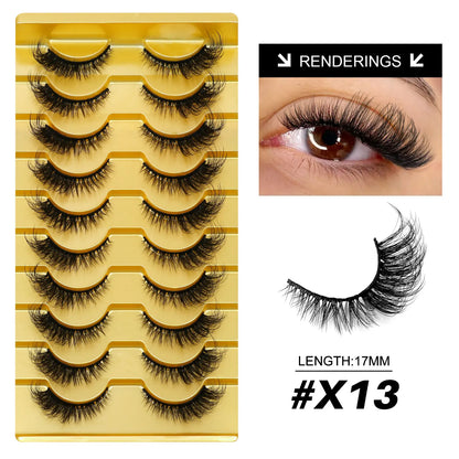 Lasvirey Cat Eye Lashes Fluffy Thick Mink Lashes Soft