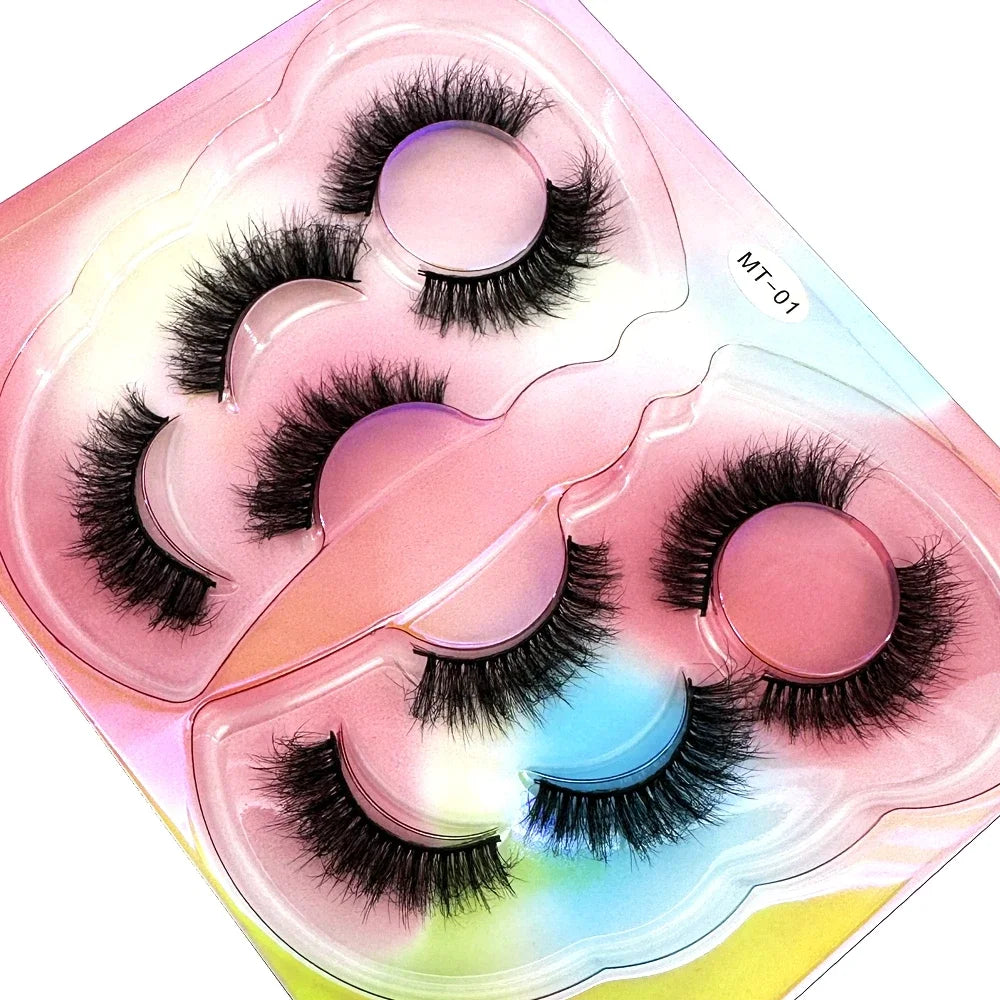 Mink Lashes Natural Long Full Strip Short False Eyelashes