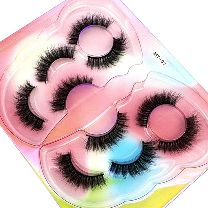 Mink Lashes Natural Long Full Strip Short False Eyelashes