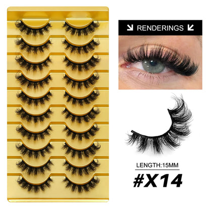 Lasvirey Cat Eye Lashes Fluffy Thick Mink Lashes Soft