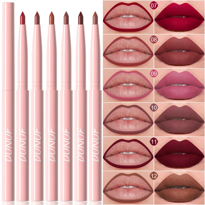 Matte Lip Liner Set Nude Brown Rose Red Waterproof