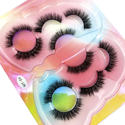 Mink Lashes Natural Long Full Strip Short False Eyelashes