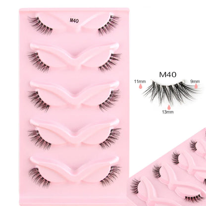 YSDO Half Lashes False Mink Eyelashes Natural Soft Cat Eye
