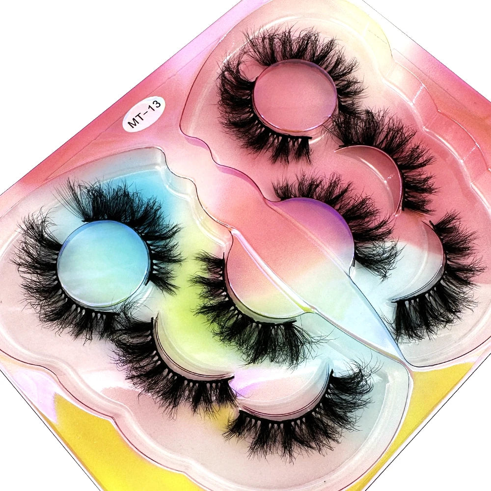 Mink Lashes Natural Long Full Strip Short False Eyelashes