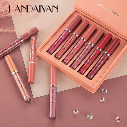 HANDAIYAN Set of 6 NonStick Cup Liquid lipstick , Long-Lasting